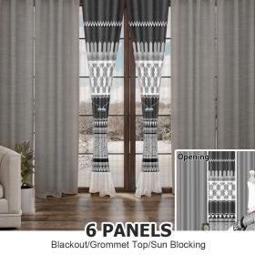 6 Piece in a Bag Curtain Set, Upgraded Luxury Curtain Set, Bamboo microfiber All Season Curtain Set For Home, With Gift Bag