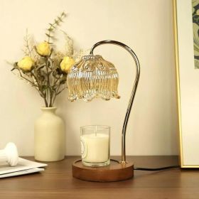 Dimmable Flower Candle Warmer Lamp, Gold Candle Warmer with Timer & 4Bulbs, Womens Gifts for Christmas Birthday, Unique Home Decor for Bedroom Living