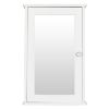 Single Door Mirror Indoor Bathroom Wall Mounted Cabinet Shelf White