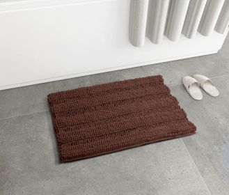 Chenille Bathroom Rug Mat; Extra Soft Thick Absorbent Shaggy Bath Rugs; Non-Slip Machine Wash Dry Plush Bath Mats for Bathroom; Shower; and Tub (