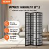VEVOR Room Divider, 3 Panel Japanese Room Divider, Wood Folding Privacy Screen Indoor, Japanese Partition Dividers Portable Decoration Screens, for Ro