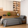 Bedding Twin Bed Sheets Set - 3 Piece Bedding - Brushed Microfiber - Shrinkage and Fade Resistant - Easy Care (Twin, Grey)
