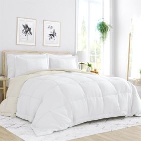 2-Piece Polyester Microfiber Reversible Diamond Quilt Set