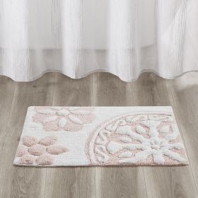 Medallion Cotton Tufted Bath Rug (Color: as Pic)