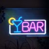 1pc LED Bar Neon Sign, USB & Batteries Powered Neon Light, Letters Decorative Night Lights For Bedroom Wedding Birthday Party Game Room Home Wall Deco