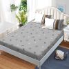 4 Piece Soft All-Season Washed Microfiber Cover Set , Queen/King/Calking Bedding Set With Zipper Closure, Sheet, Pillowcases,Print, Moisture-Wicking,