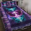 3 Pcs Butterfly Patterned Pet Themed Quilt Set, Soft And Warm Bedding Set, Including 1 Quilt And 2 Pillowcases For Home Bedroom Decoration