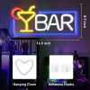 1pc LED Bar Neon Sign, USB & Batteries Powered Neon Light, Letters Decorative Night Lights For Bedroom Wedding Birthday Party Game Room Home Wall Deco