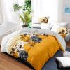 5 Piece Soft All-Season Washed Microfiber And Viscose Comforter Set , With Comforter, Sheet, Pillowcases & Shams, Print, Flowerd, Moisture-Wicking, Si